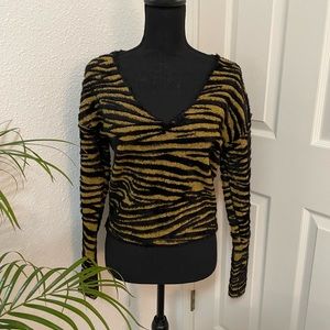 Leith || Tiger Patterned Long Sleeve Shirt